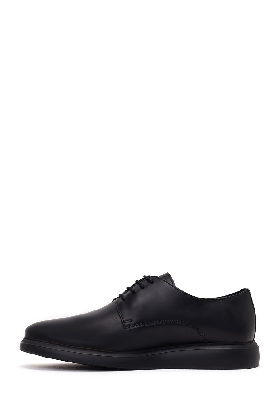 Male Black Lace-up Leather Casual Shoes