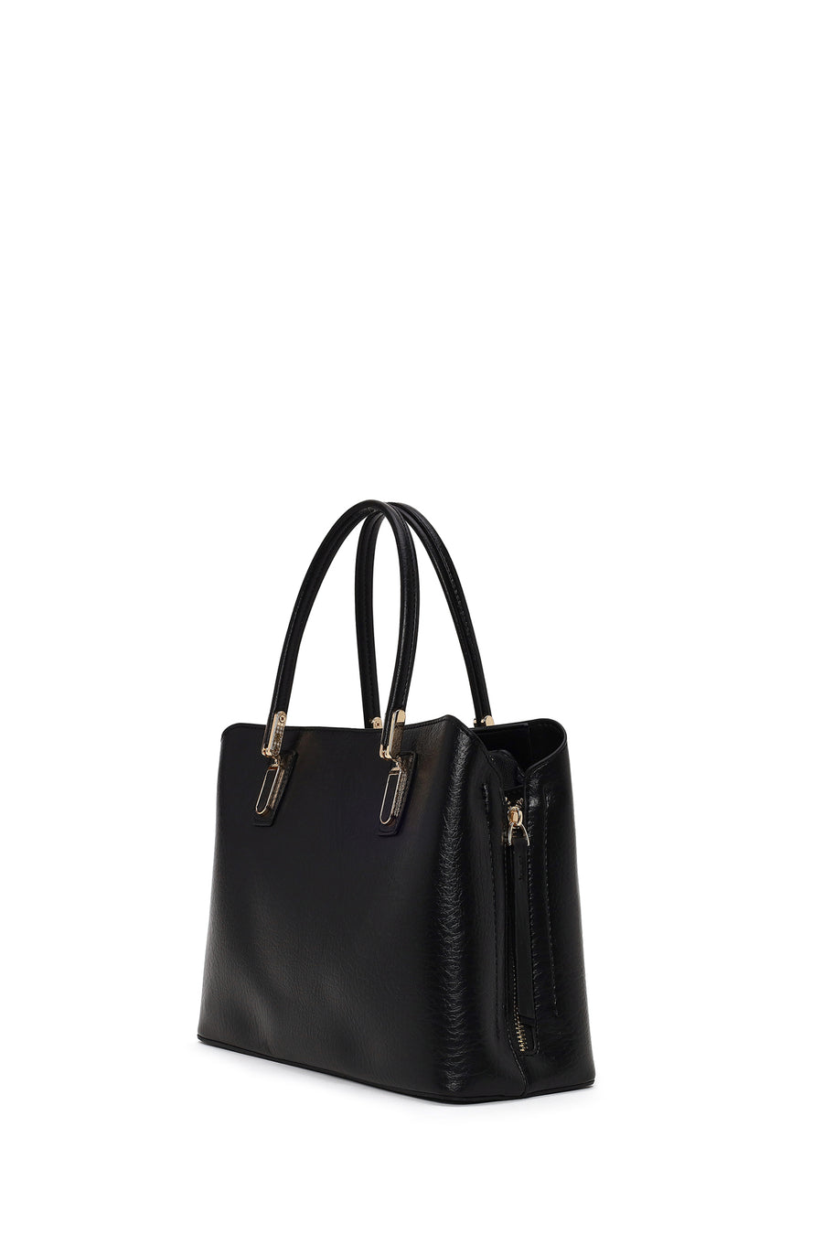 Woman Black Classic Shoulder Bag with Long Strap