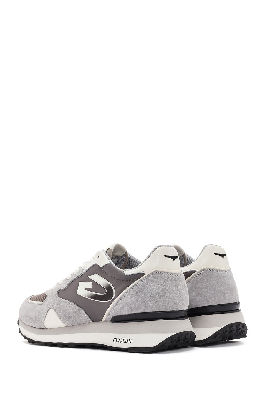 Alberto Guardiani Men's Wen Thick Sole Gray Lace-Up Leather Sneaker