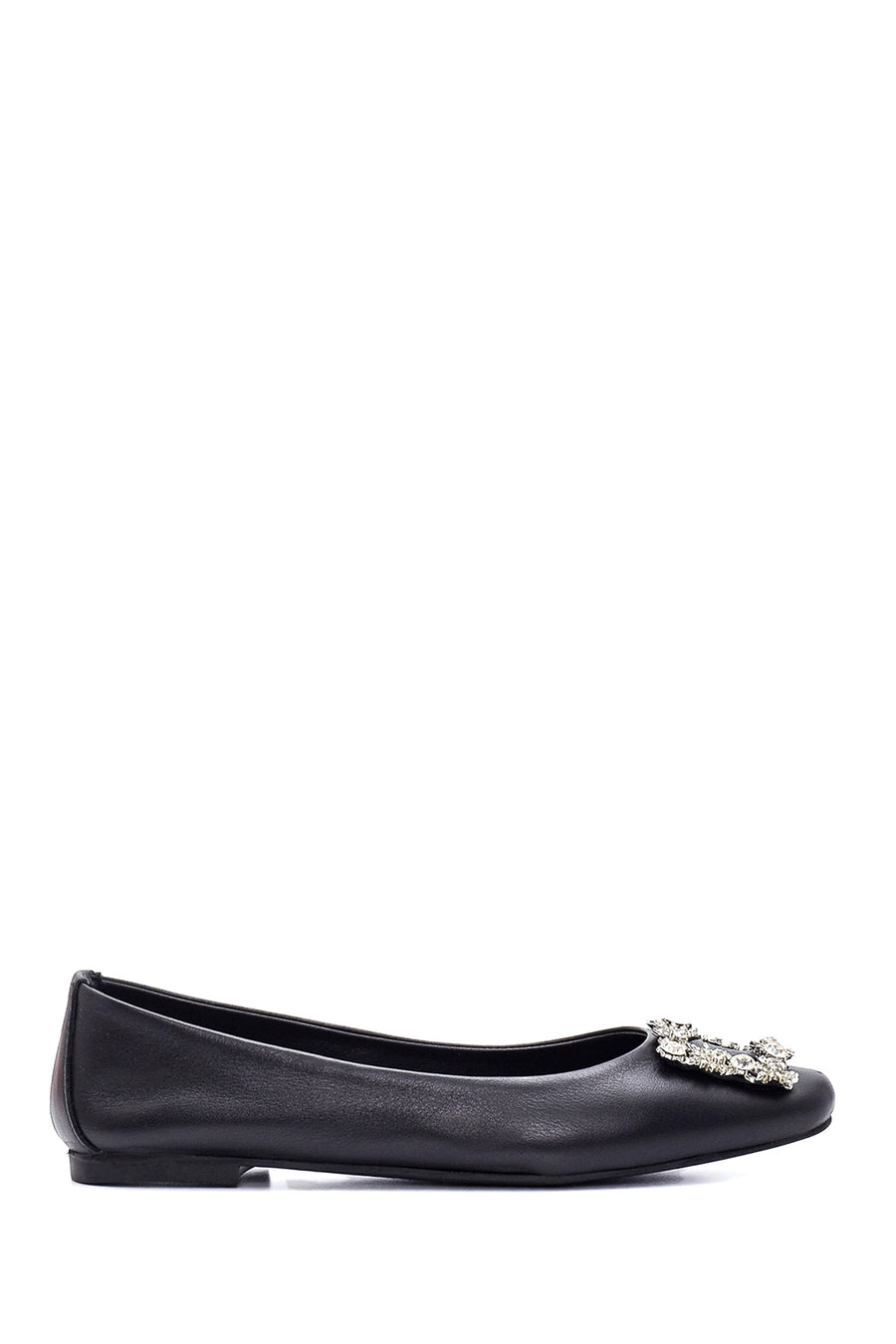 Women's Leather Stone Ballerinas 20SFD111818 | Derimod