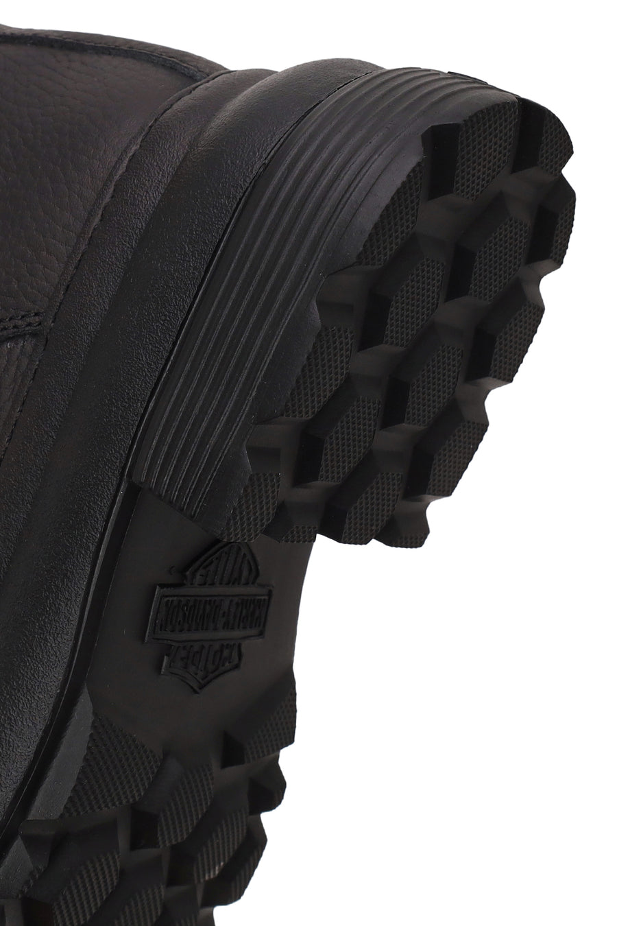 Harley Davidson Woman Black Lensors Zip Closure Thick-Soled Leather Combat Boots