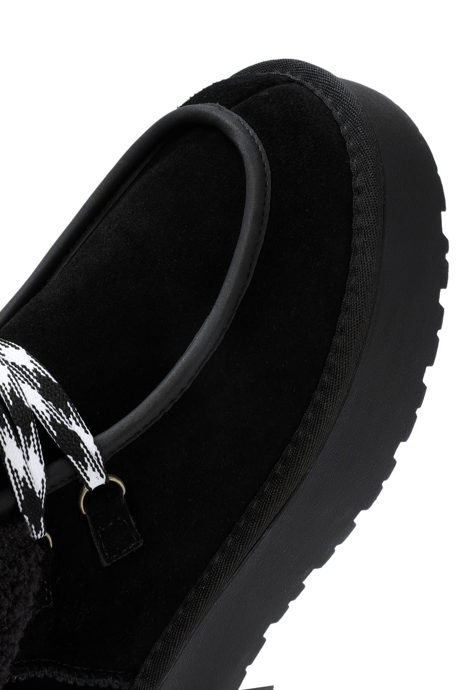 Women's Black Thick-Soled Fur Suede Leather Boots