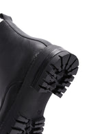 Women's Black Lace-Up Zipper Detailed Combat Boots | Derimod