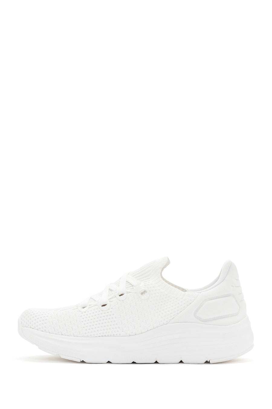 Derimod Zero Women's White Lace-Up Thick Soled Fabric Sneaker