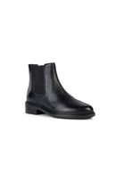 Geox Women's Black Walk Pleasure Leather Chelsea Boots | Derimod