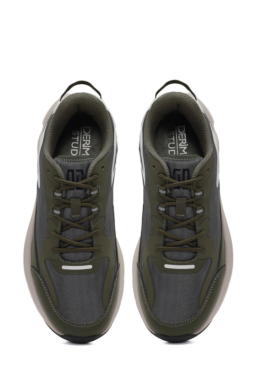 Derimod Studio Men's Green Lace-Up Thick-Soled Sneaker