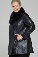 Longchamp Women's Leather Jacket | Derimod