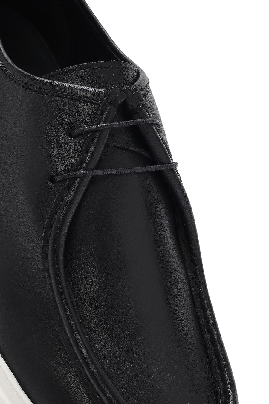 Men's Black Lace-up Leather Casual Shoes