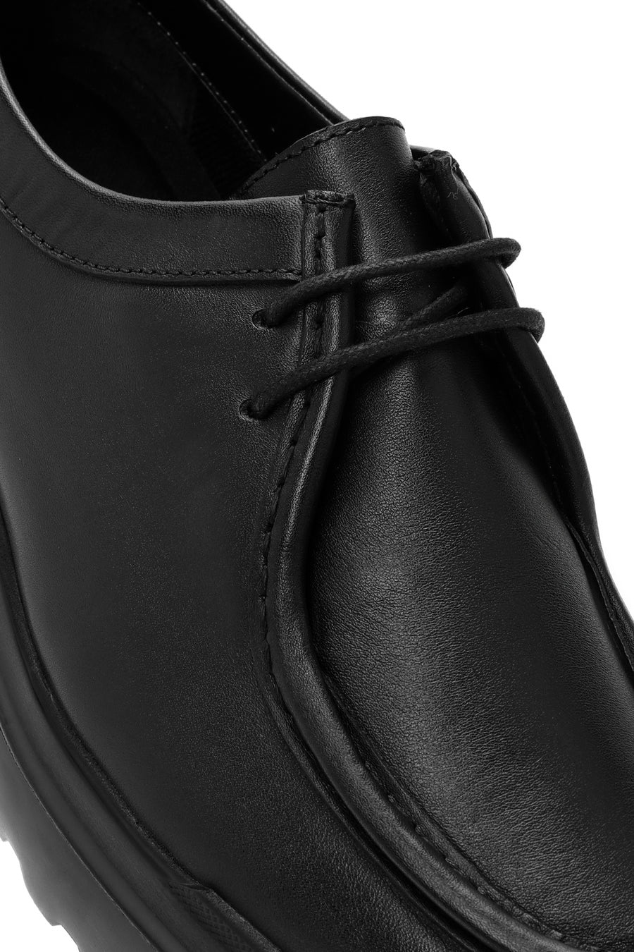 Men's Black Lace-up Leather Casual Shoes