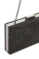 Women's Black Long Strap Stone Mini Clutch Bag | Derimod