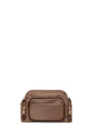 Woman Brown Fabric Mini Crossbody Bag | Derimod