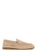 Men's Beige Suede Leather Casual Loafer | Derimod