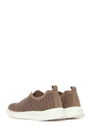 Woman Mink Patterned Suede Comfort Shoes | Derimod
