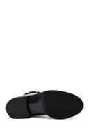 Women's Black Zippered Leather Boots | Derimod