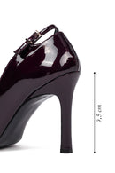 Woman Burgundy Thin Heel Patent Leather Leather Stiletto | Derimod