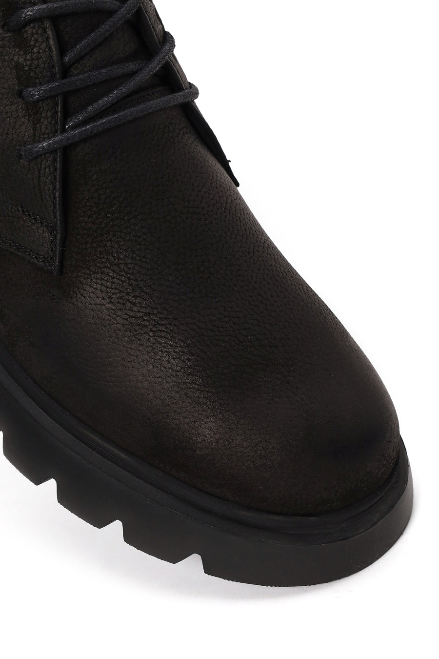 Male Black Lace-up Nubuck Leather Casual Boots