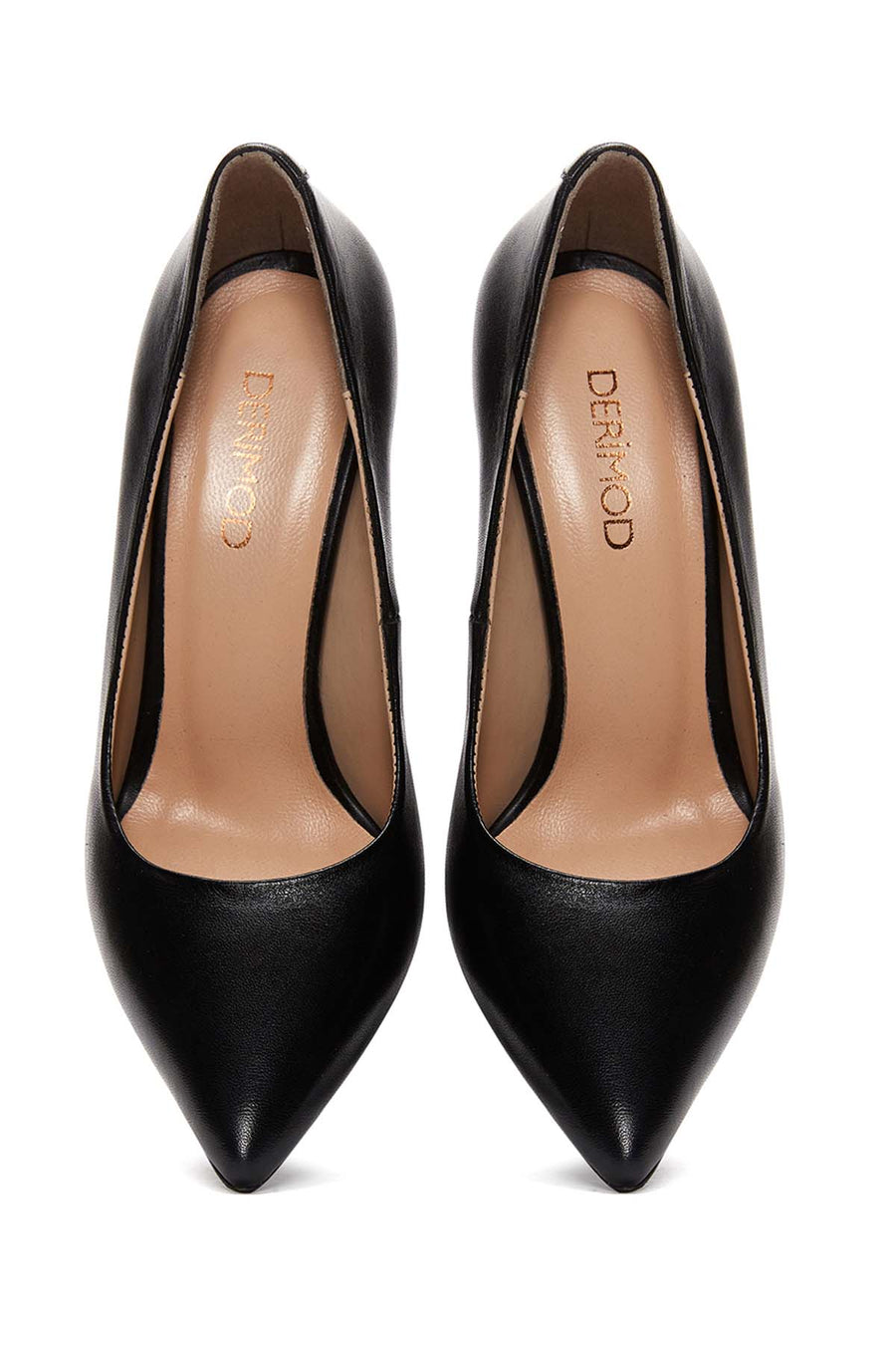Women's Black High Heel Leather Stiletto