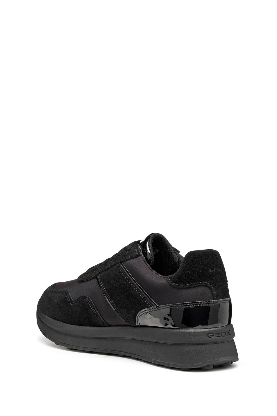 Geox Kadın Siyah D Runntıx A - Nylon+Suede Bağcıklı Kalın Tabanlı Kumaş Sneaker