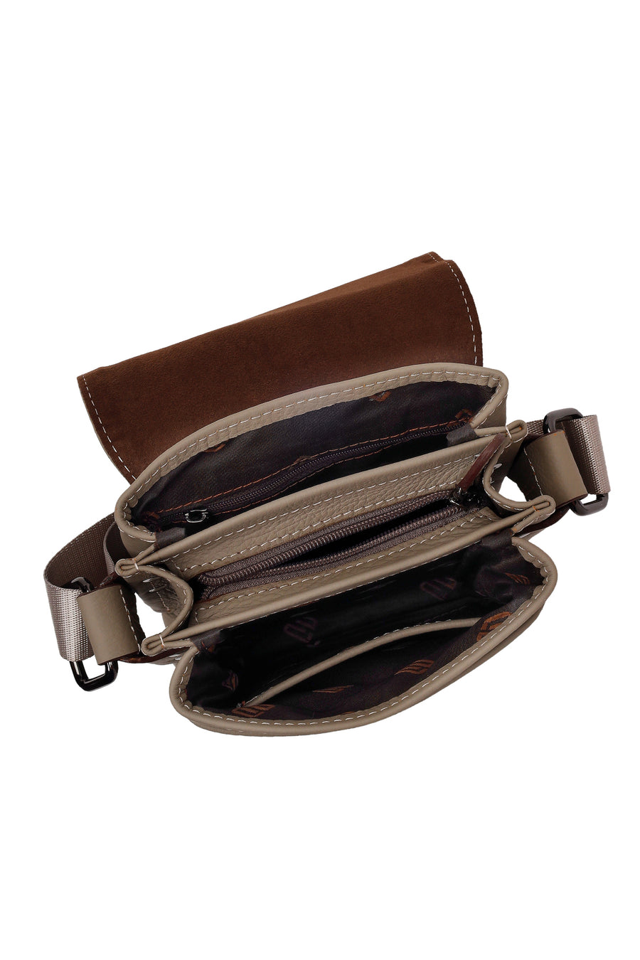 Male Mink Long-Strap Leather Messenger Bag