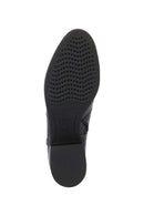 Geox Women's Black Felicity Zippered Heeled Leather Boots | Derimod