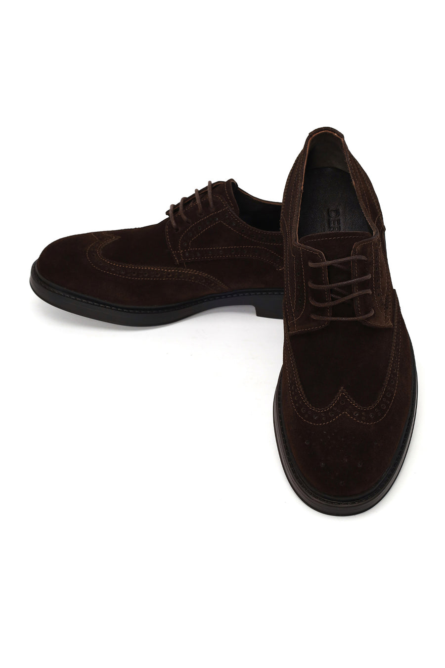 Male Brown Lace-up Suede Casual Shoes