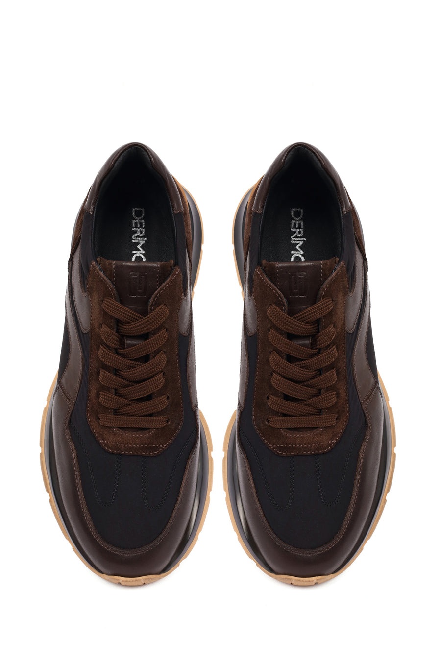 Men's Black Lace-Up Leather Sneaker