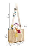 Women's Beige Long Strap Straw Shoulder Bag | Derimod