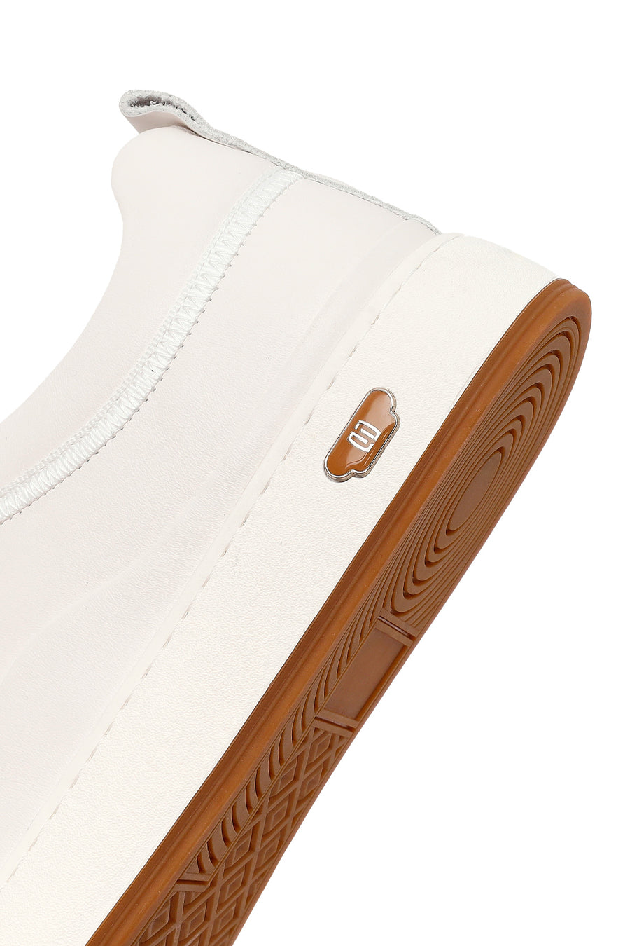 Erkek Beyaz Bağcıklı Deri Sneaker