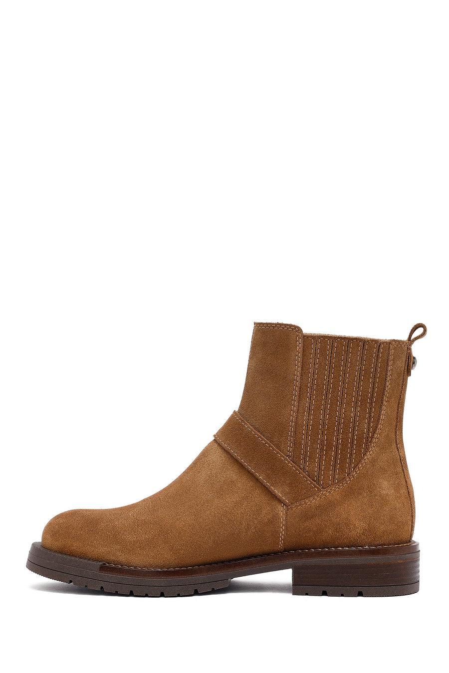 Woman Mink Suede Leather Chelsea Boots