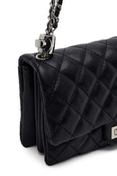 Woman Black Chain Strap Quilted Shoulder Bag | Derimod