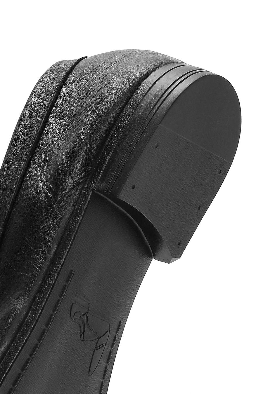 Women's Black Leather Casual Loafer