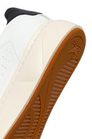 Men's White Lace-Up Thick-Soled Leather Sneakers | Derimod