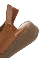 Women's Brown Thick Soled Leather Comfort Sandals | Derimod