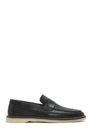 Men's Black Leather Casual Loafer | Derimod
