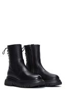Women's Black Zippered Flat Casual Boots | Derimod