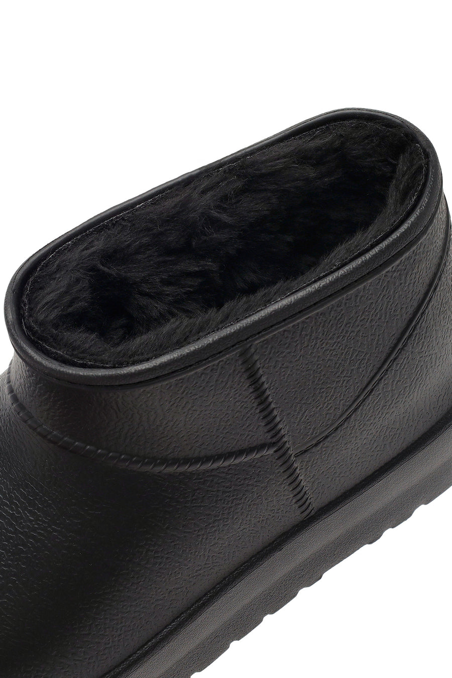 Women's Black Furry Teddy Boots