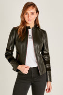 Capri Women's Leather Jacket | Derimod