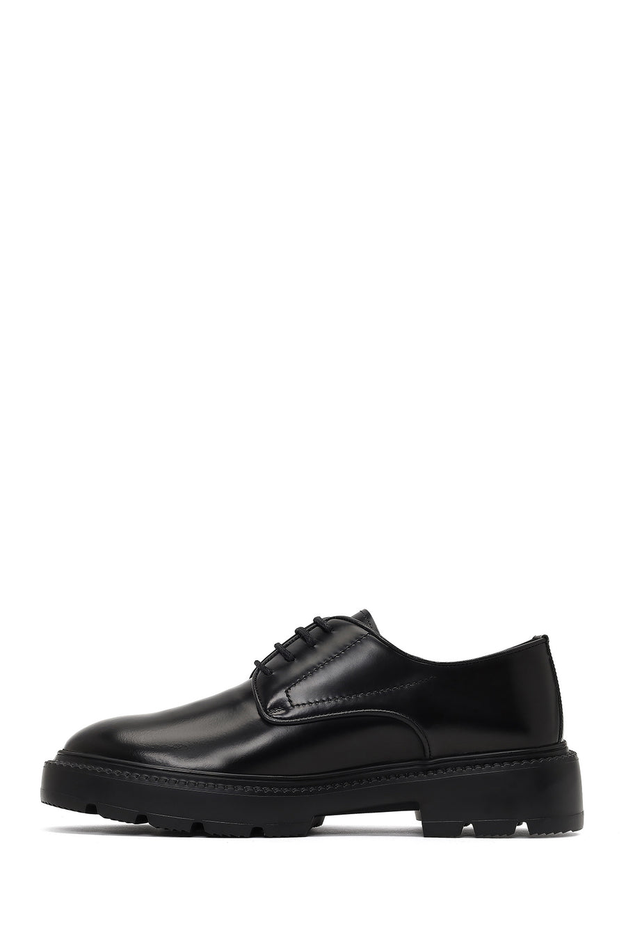 Men's Black Lace-up Leather Casual Shoes