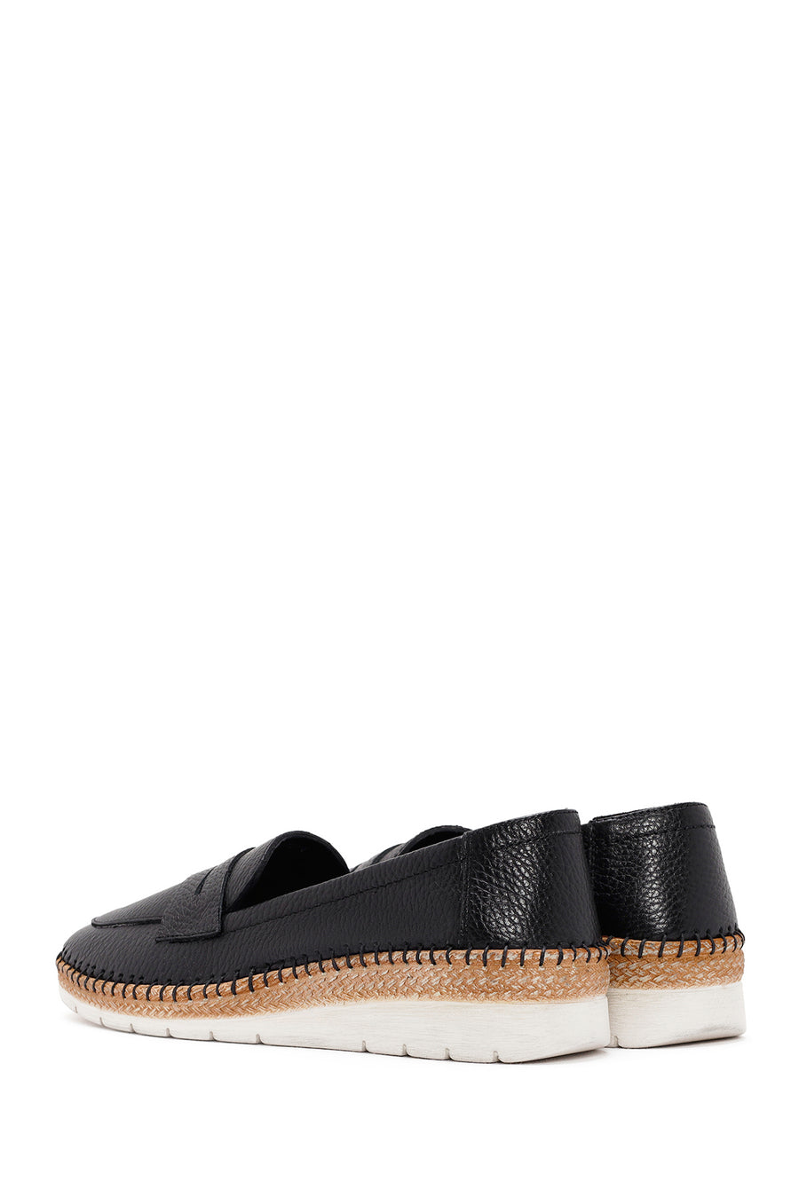 Women's Black Leather Comfort Loafer