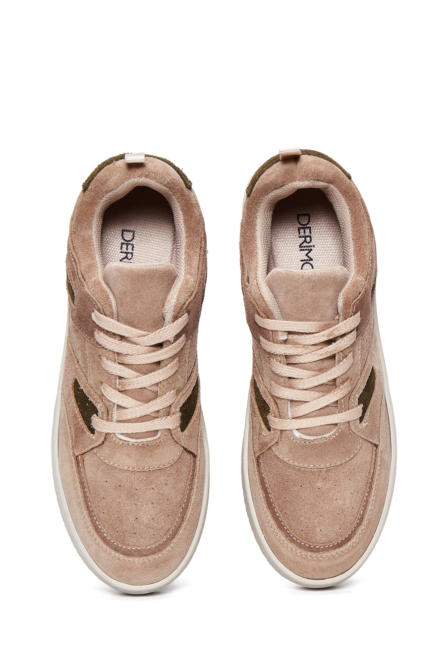 Women's Beige Suede Leather Sneaker