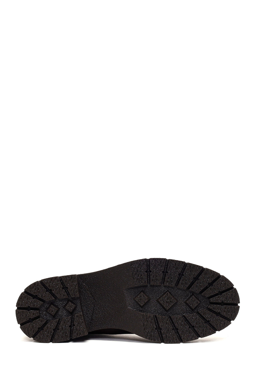 Woman Brown Thick-Soled Leather Chelsea Boots