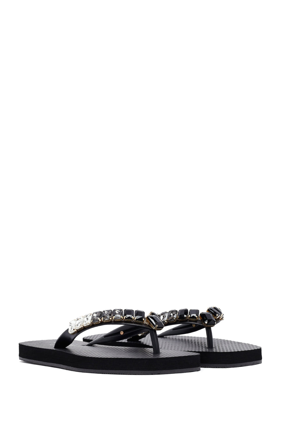 Women's Black Stone Jelly Slippers