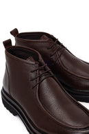 Male Brown Lace-up Leather Casual Boots | Derimod