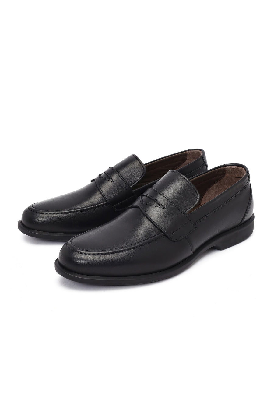 Male Black Leather Classic Loafer