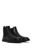 Male Black Leather Chelsea Boots | Derimod