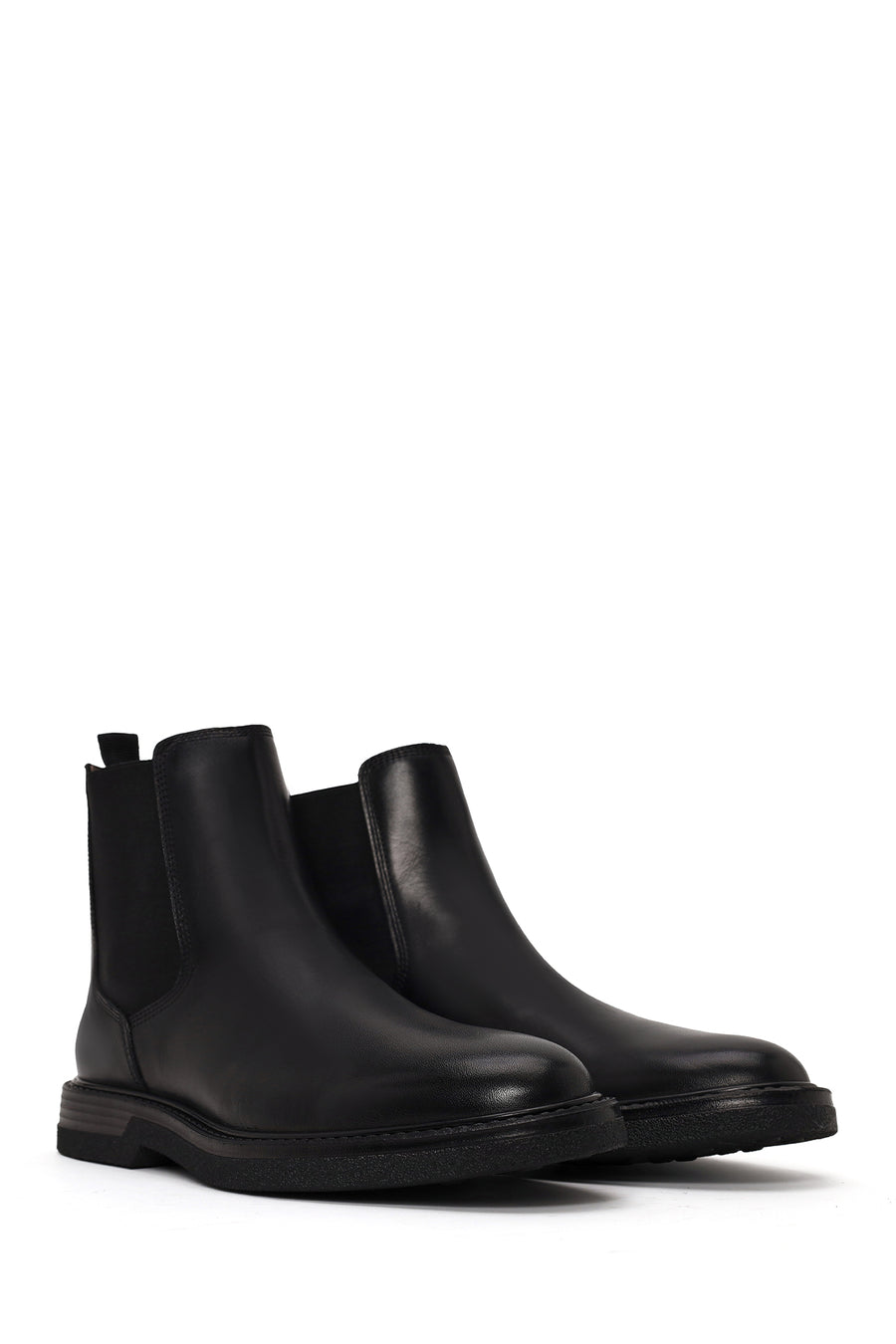 Male Black Leather Chelsea Boots