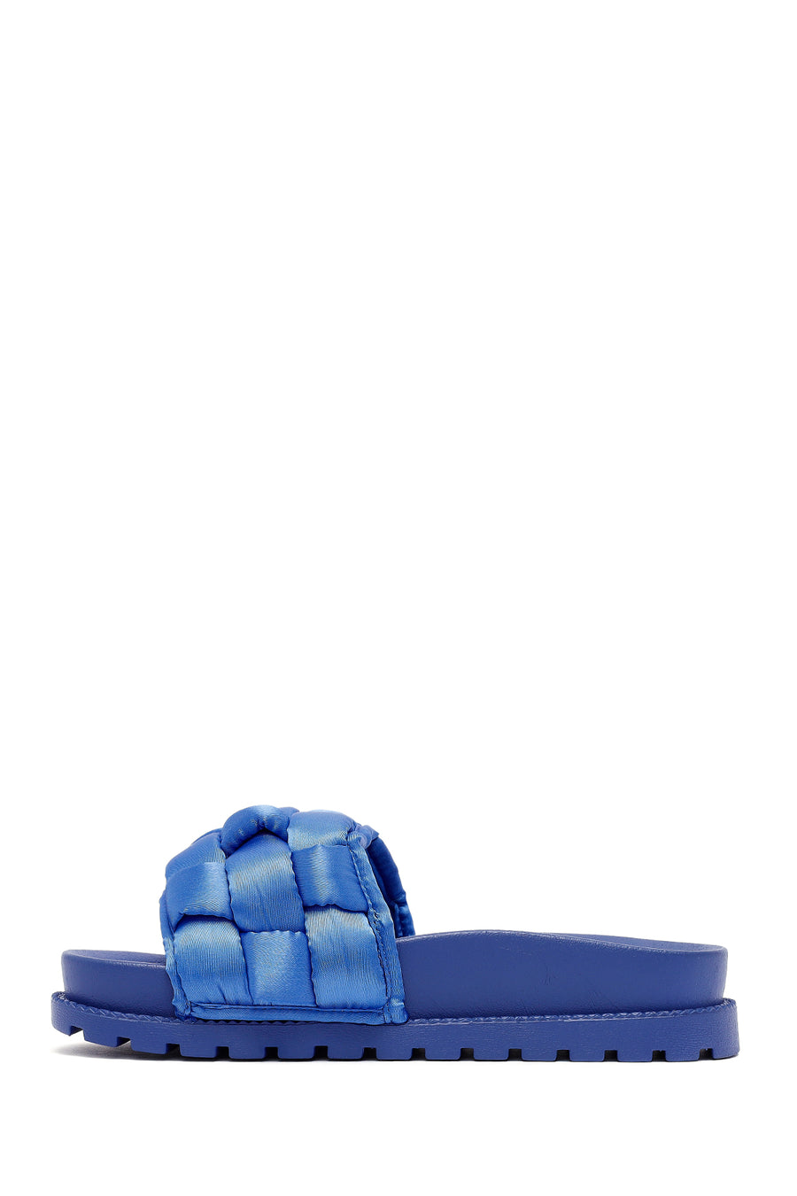 Women's Blue Knitted Detailed Jelly Slippers