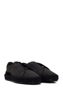 Male Black Lace-Up Thick-Soled Suede Espadrilles | Derimod