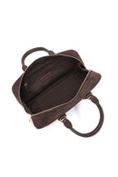 Women's Brown Long Strap Suede Leather Handbag | Derimod