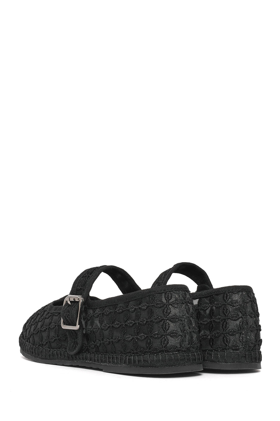 Women's Black Buckle Espadrilles
